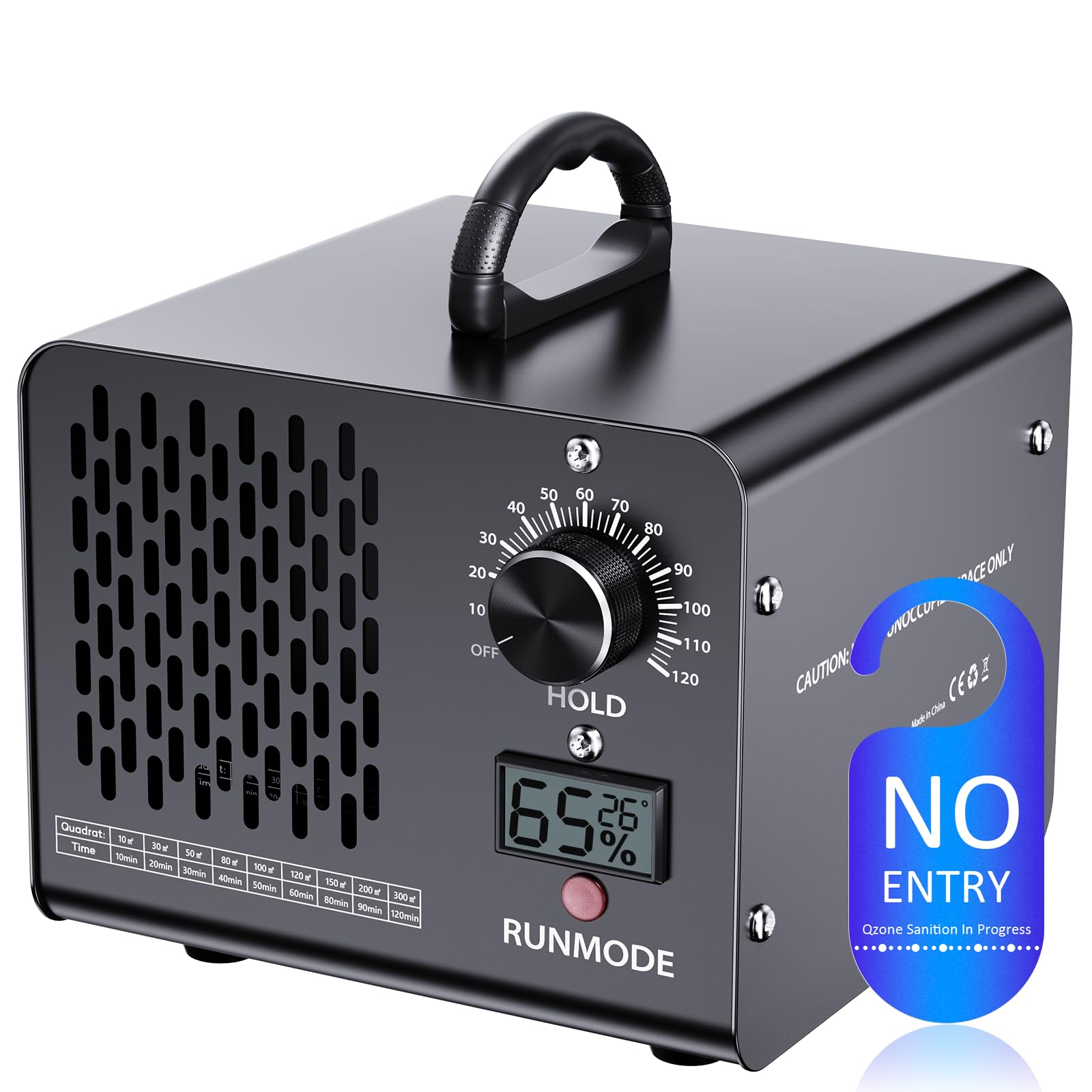 Ozongenerator 60.000 Mg/h – Ozon Luftreiniger Mit Timer (120 Min) Für Räume Bis 400 M², Entfernt Gerüche & Desinfiziert | Für Auto, Wohnung, Küche