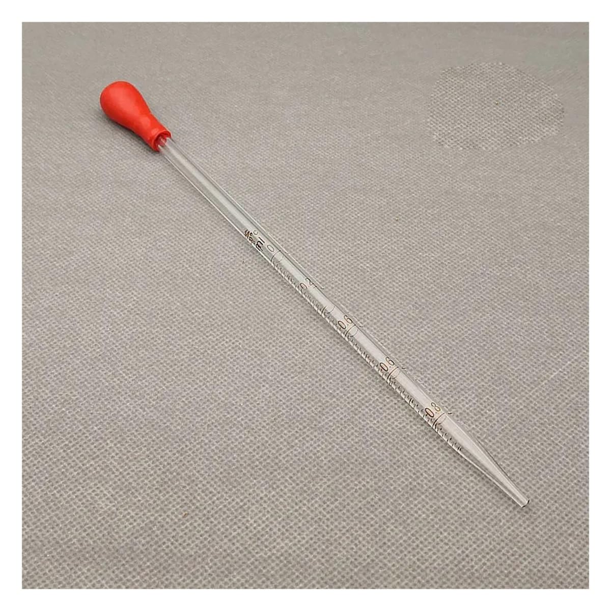 gotero de vidrio, goteros de laboratorio, Pipeta cuentagotas graduada de vidrio con cabezal goma, varios tamaños, paquete 4(1ml)