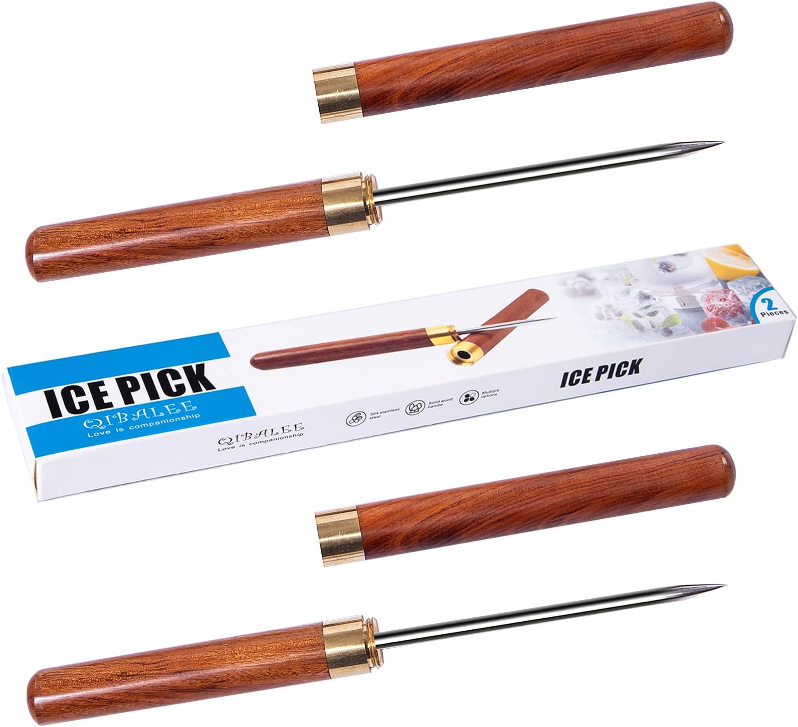 Ice Pick 2pcs. Upgrade. ice pick with cover. Ice picks for breaking ice. Ice pick for breaking ice in kitchen. Ice pick with cover. for Kitchen, Bars, Bartender, Picnics, Camping And Restaurant.