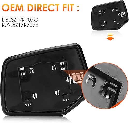 Miniatura 2 de Espejo retrovisor izquierdo para conductor + lado derecho del pasajero de repuesto para Ford Eacape 2008, 2009, 2010, 2011, 2012, 2008, 2009, 2010,