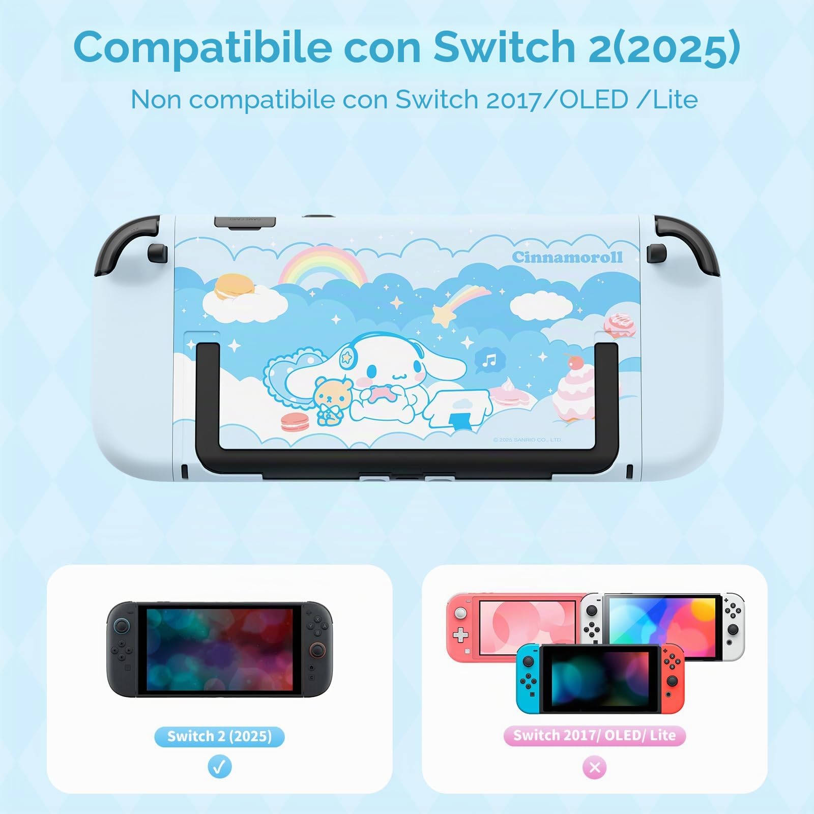 Kuitmor Custodia Protettiva Compatibile con Switch 2 Modello 2025, Custodia Protettiva Doccibile Rigida in PC Antigraffio e Antiurto Progettata per Switch 2025 - DEG