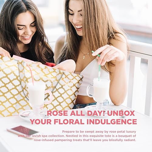 Miniatura 5 de Spa Luxetique Cestas de spa para mujer, cestas de regalo de spa para mujer, 15 piezas, juegos de spa de rosas, kit de spa que incluye aceite