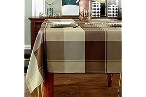 SASTYBALE Taupe Polyester Square Kitchen Table Cover