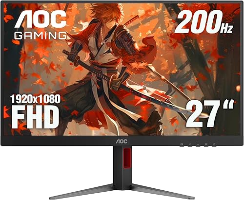 Vista 16 de AOC Monitor para juegos 24G4 de 24 pulgadas, panel IPS Full HD 1920 x 1080, 180 Hz 1 ms, 1 HDMI 2.0, 1 Display Port, sincronización adaptativa