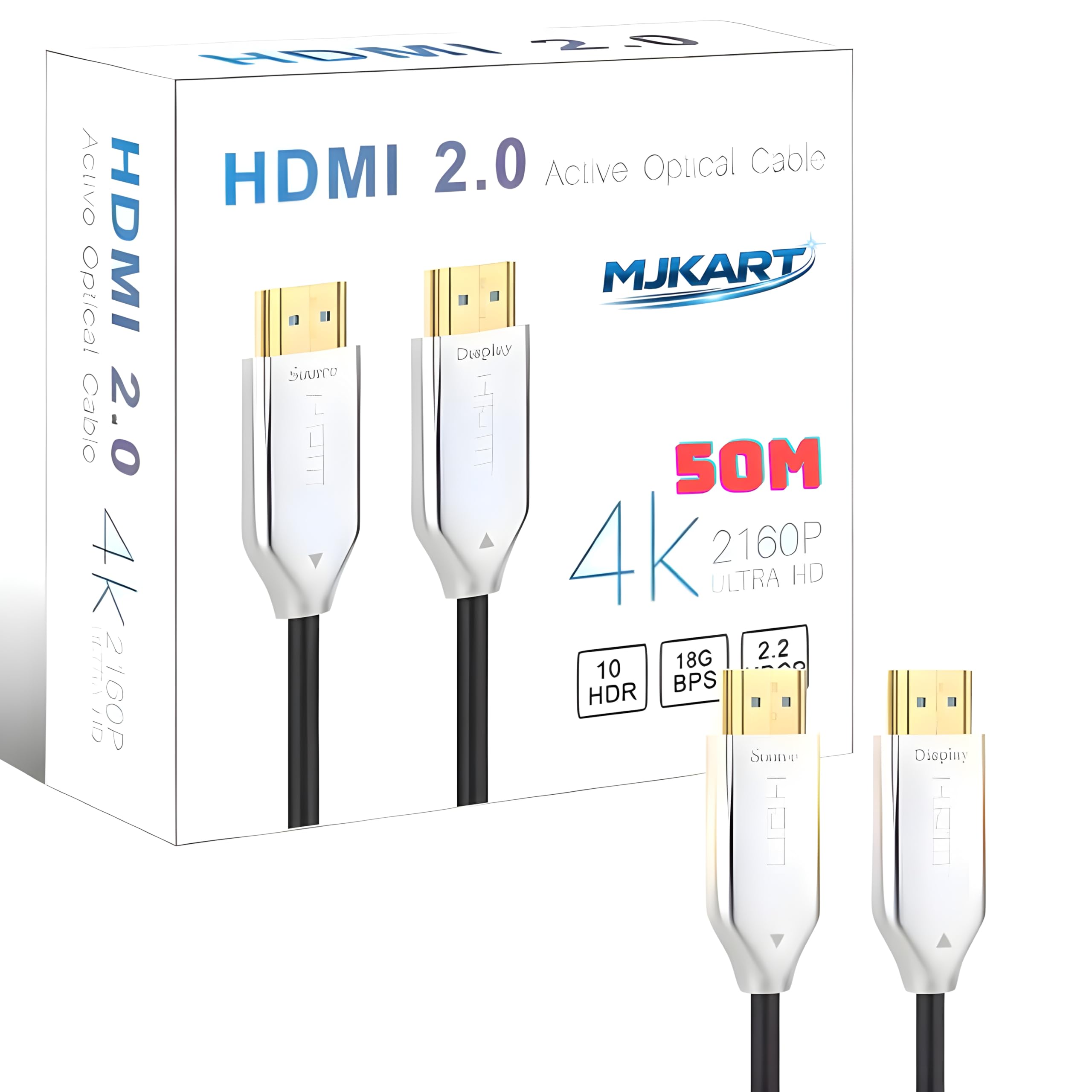 HDMI Fiber Optic 4K Cable 50M / 164ft | Active Optical HDMI 2.0 Cord 18Gbps | Ultra HD 2160P 4K@60Hz HDR10 High-Speed Video Audio Cable for TV, Projector, Laptop, PC, Monitor-image-39