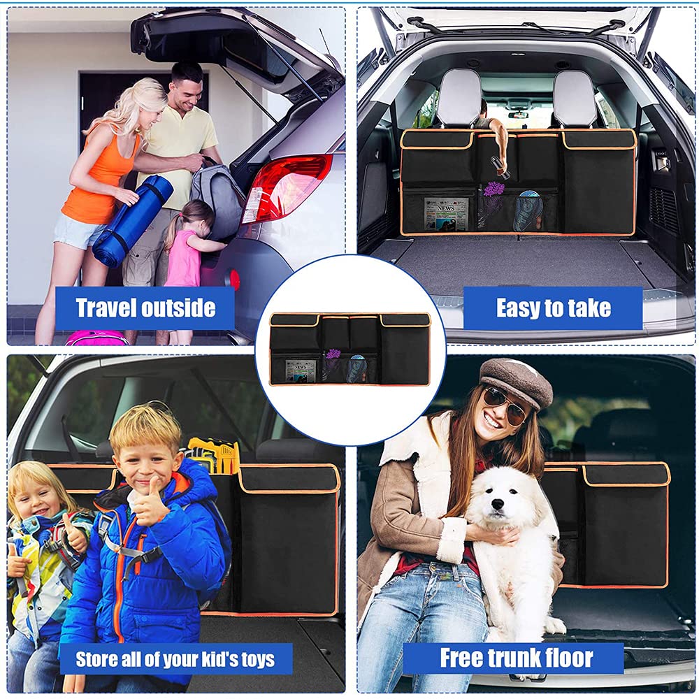 QWEERASS Organisateur De Coffre De Voiture, Pour Citroen C4 C3 C5 C1 C2 C6 C8 C6 C8 C3-XR C4X C5X Sac De Coffre De Voiture Multipurpose Pliables Sac De Rangement