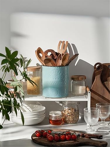 Vista 5 de DOWAN 7.2" Soporte para utensilios de cocina de 7.2 pulgadas, soporte extra grande para utensilios de cocina de estilo granja para encimera, Azul