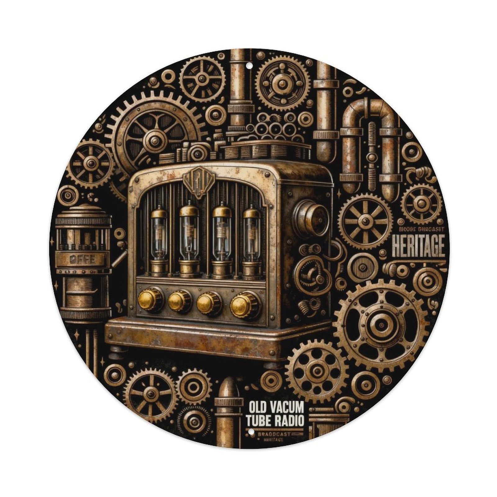 BROADCAST HERITAGE Metal Tin Sign Plaque