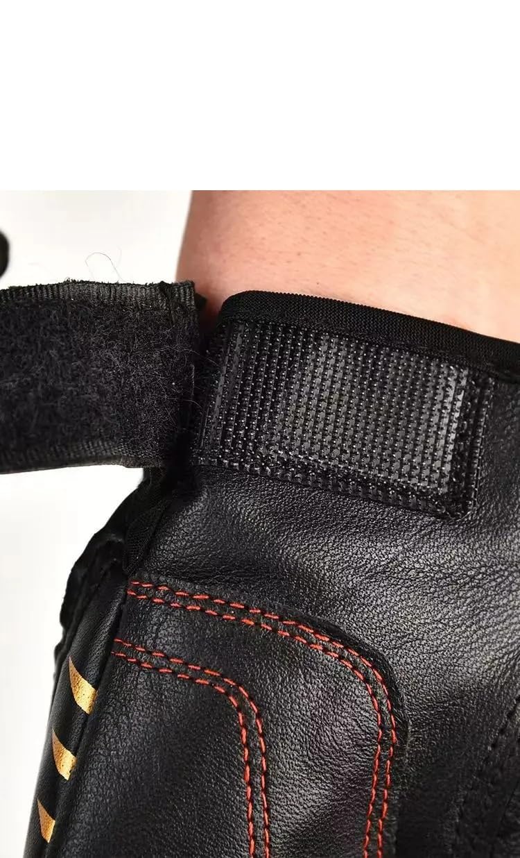 Guantes de Pesca Hombres Cuero Deportes al Aire Libre Suave Antideslizante Tres Dedos Camping Montar Desgaste Resistir para Pesca