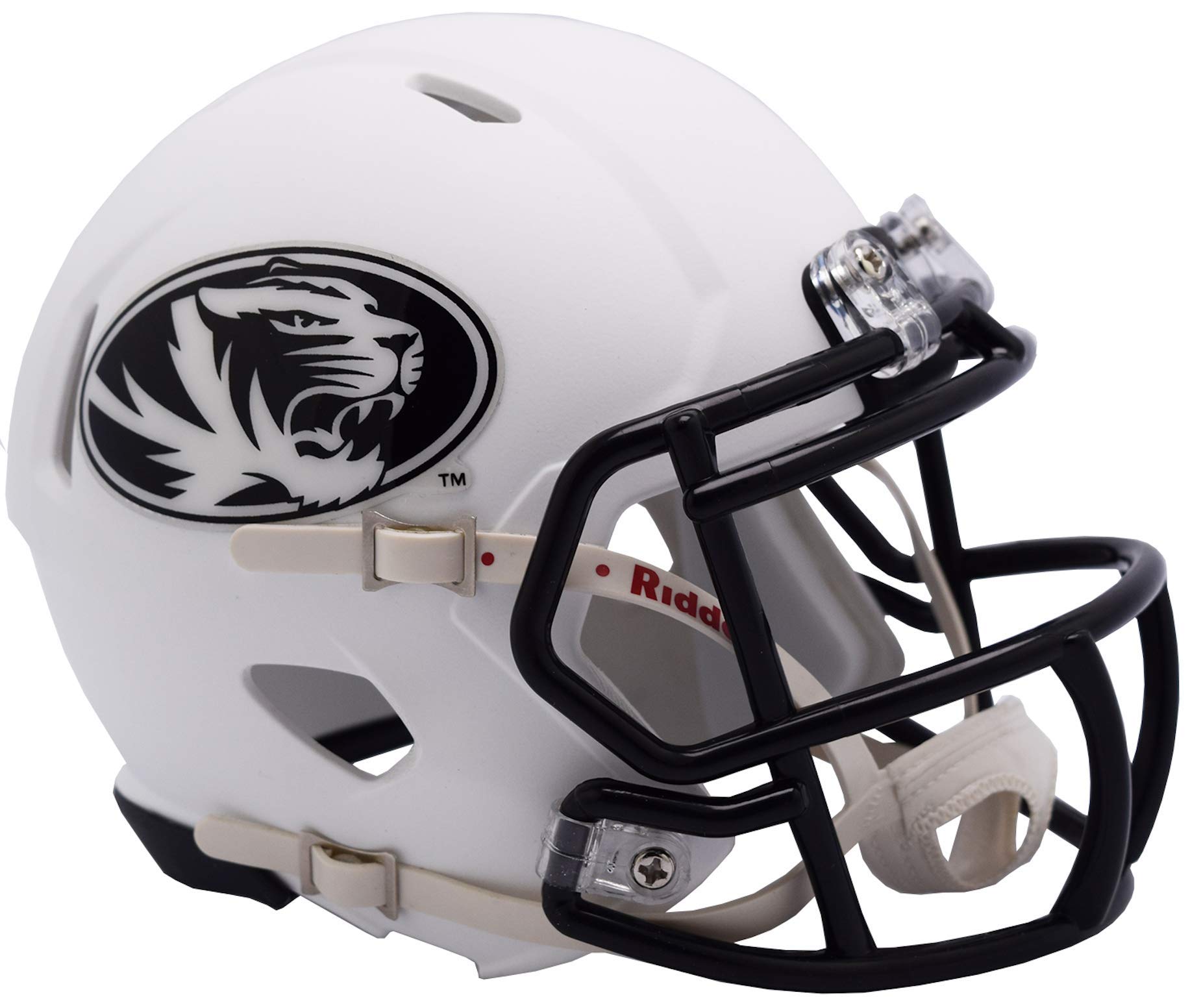 NCAA Missouri Tigers Helmet Mini SpeedHelmet Replica Mini Speed Style Matte White, Team Colors, One Size : Sports & Outdoors