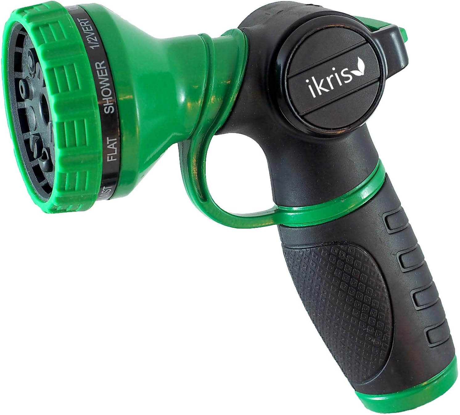 ikris Metal Lever Garden Hose Nozzle 10-Pattern One-Touch Sprayer