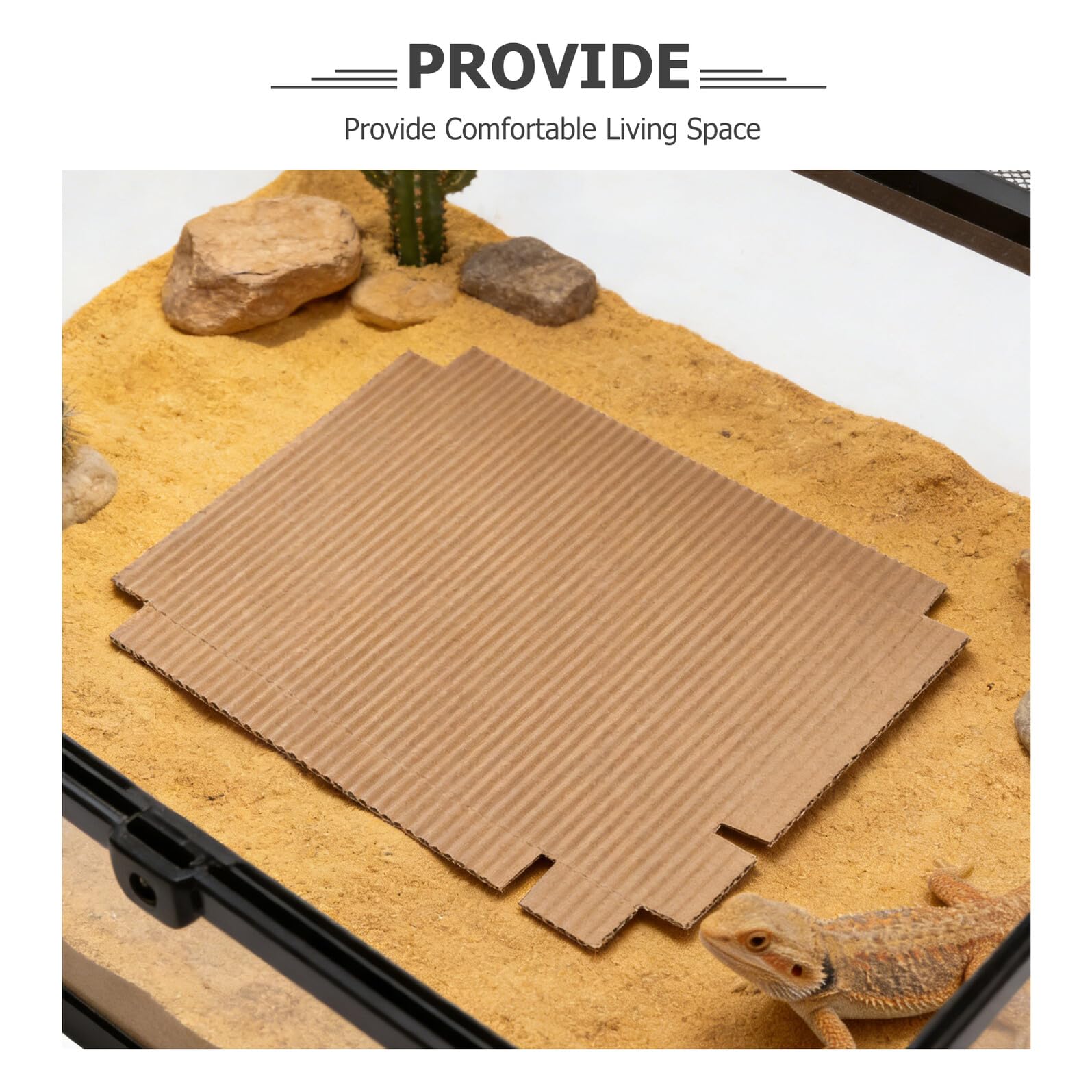 Didiseaon Rivestimento Ondulato in Carta per Terrario per Rettili 100 Pezzi 31x21 Cm, Substrato Assorbente per Habitat di Lucertole Serpenti Tartarughe, Fondo Igienico e Traspirante