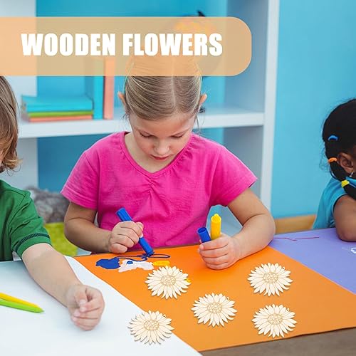 Miniatura 7 de EXCEART 2 juegos de decoración de madera para manualidades de madera sin terminar, grafiti, recortes de madera, recortes de madera para bricolaje,