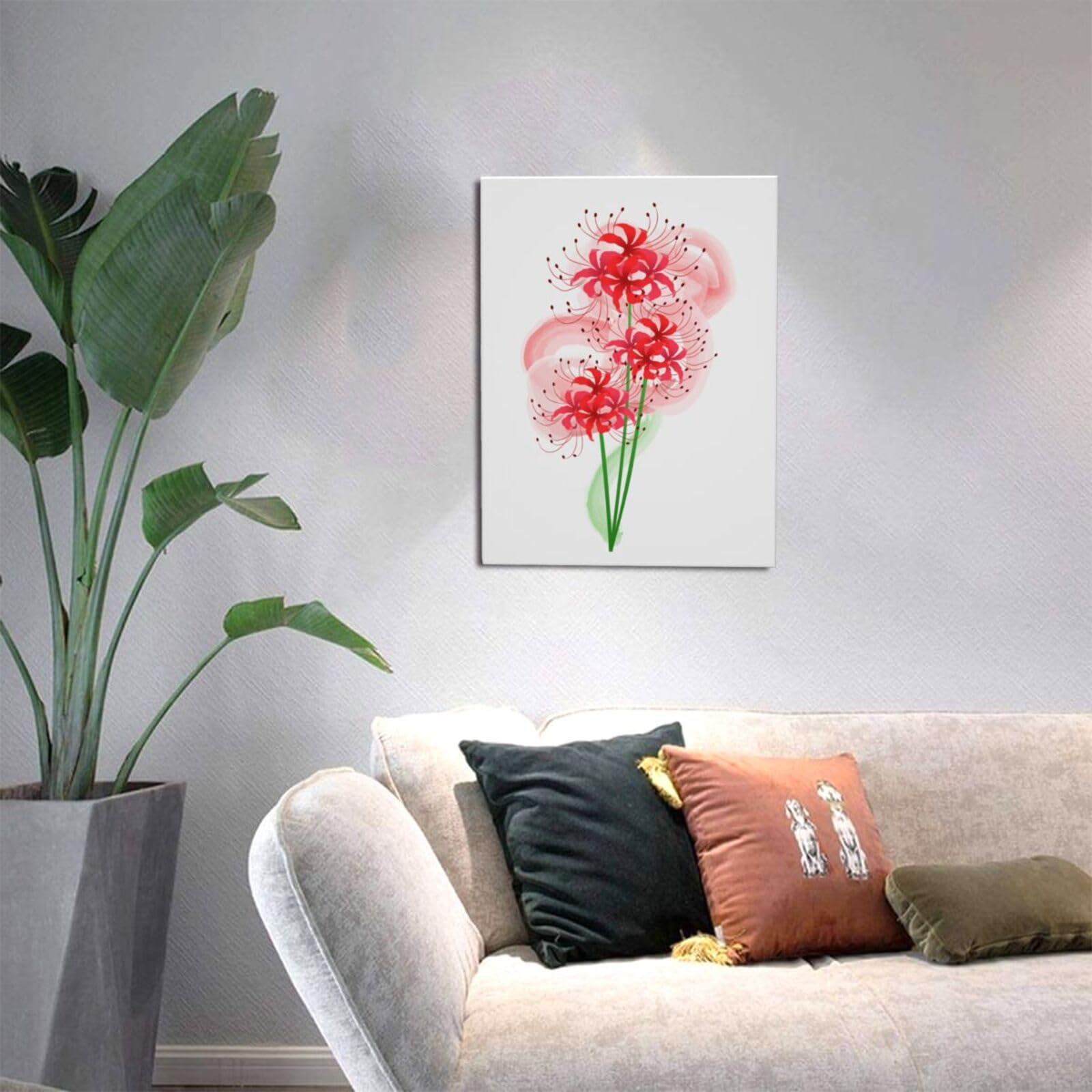 Amazon.co.jp: 彼岸花 アートポスター アートパネル キャンバス絵画