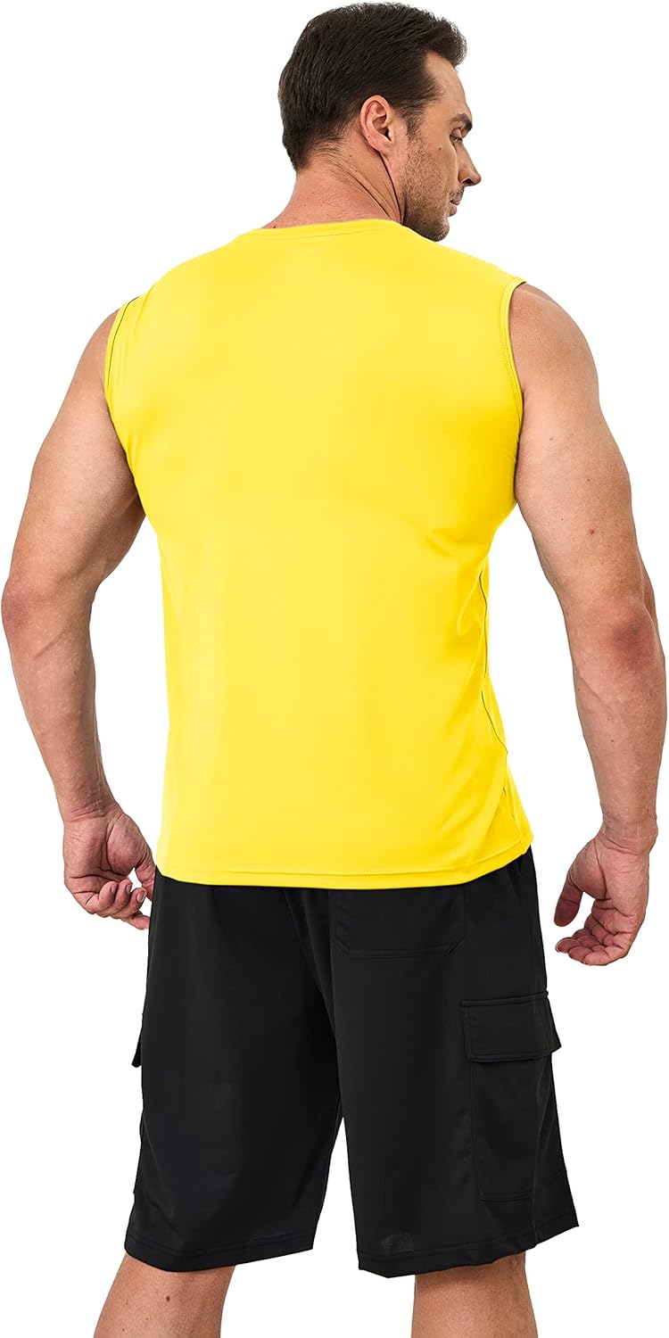 MAGCOMSEN Men's Sleeveless Shirts Quick Dry Tank Tops UPF 50+ Gym Muscle Workout Summer Beach Swim Shirt - Image 7