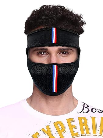 Vocado Black Clipi Y Bike Riding and Cycling Anti Pollution Dust Sun Protection Half Ninja Face Cover Mask
