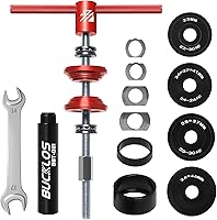 Vista 11 de BUCKLOS Herramienta de presión para auriculares de bicicleta, kit de herramientas de instalación de soporte inferior, herramienta de prensa