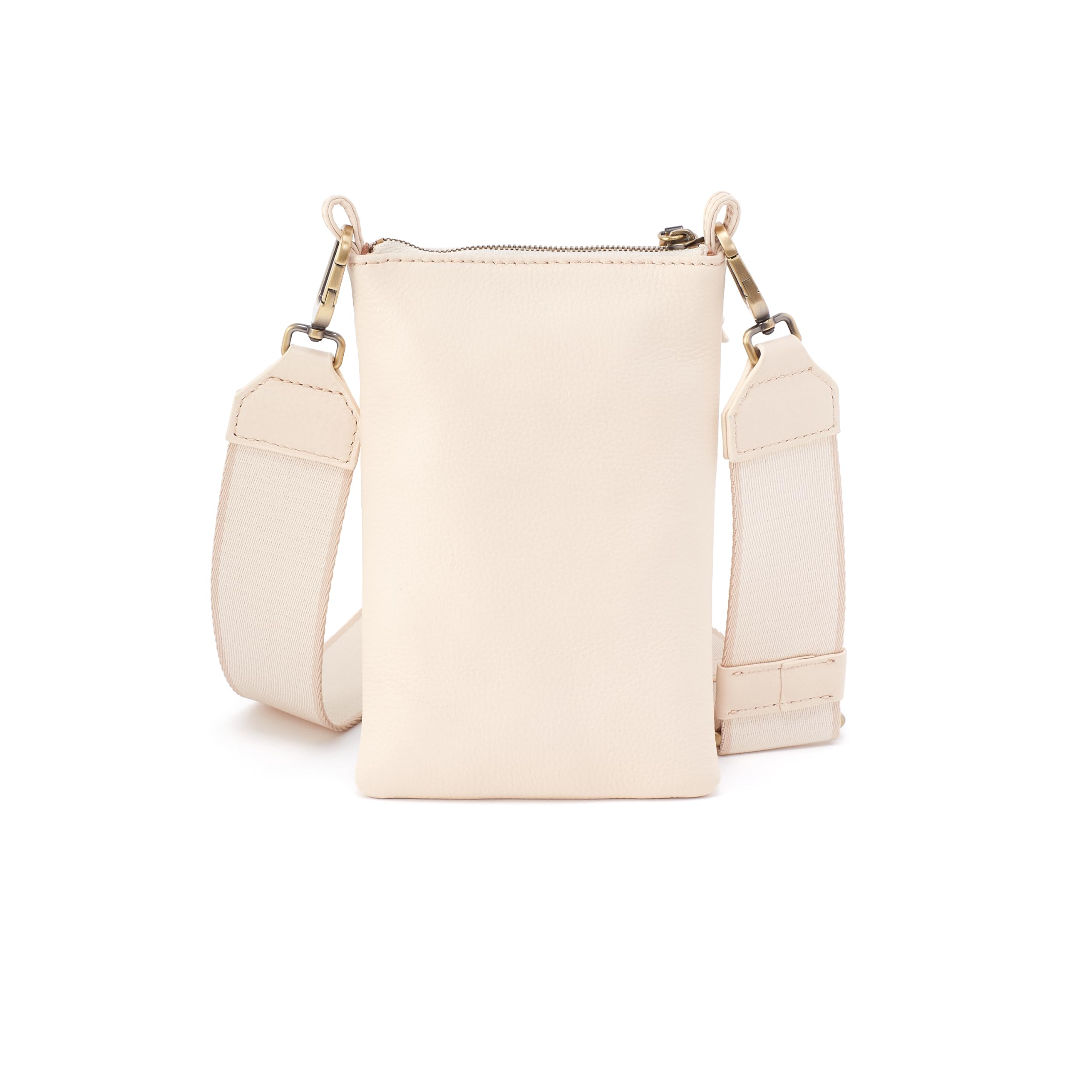 HOBO Cass Leather Phone Crossbody with Adjustable Strap for Gym, Travel, or Everyday - Lightweight and Casual Design for Everyday Essentials, Cream