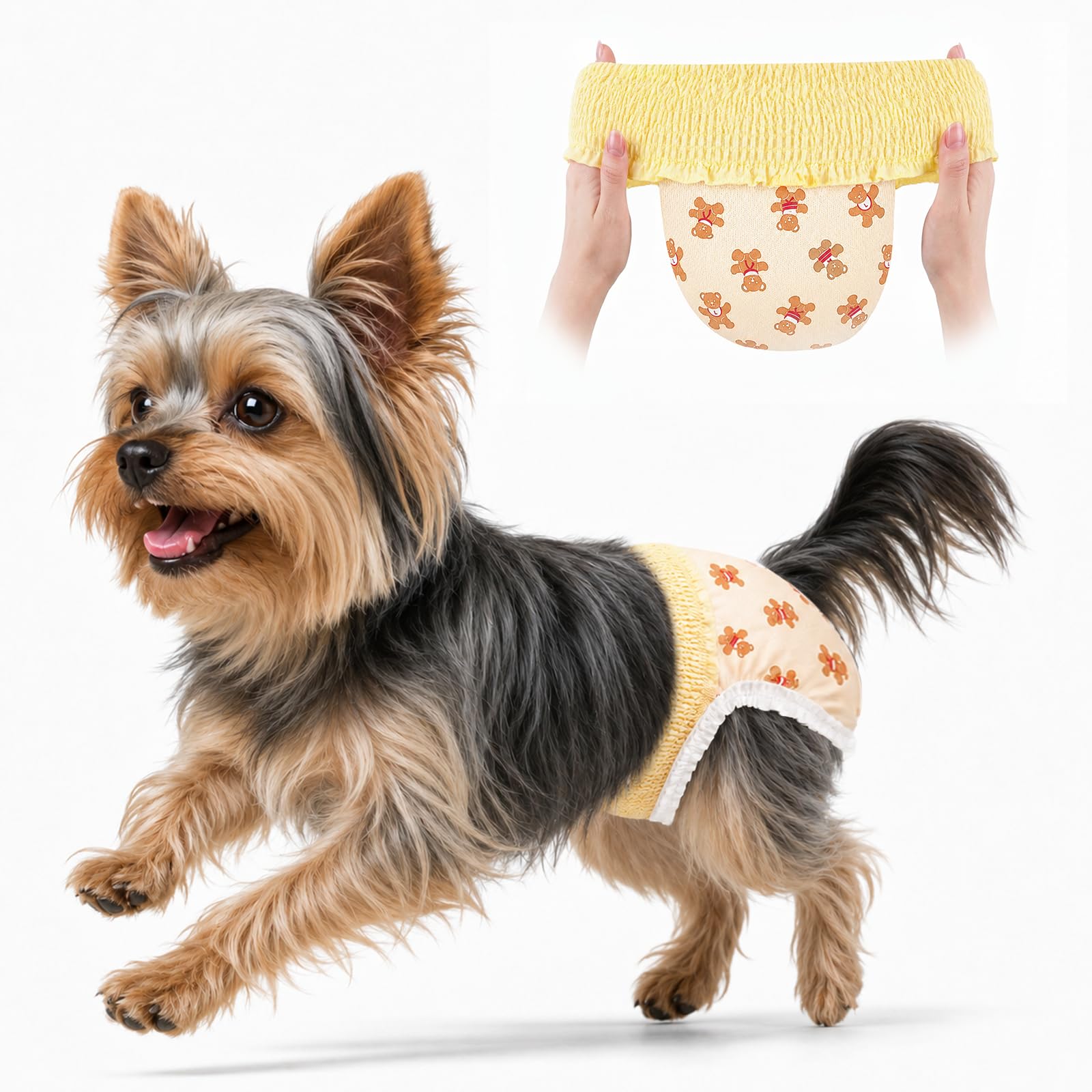 Ambreview Female Dog Diapers, Disposable Pulled Up Dog Diapers, 10M | Soft Breathable Mat…
