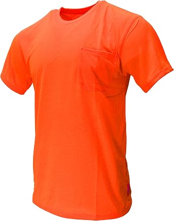 NY Hi-Viz Workwear Short Sleeve Safety Shirt, S3110 and S3111 Set of 3Small, Neon Orange