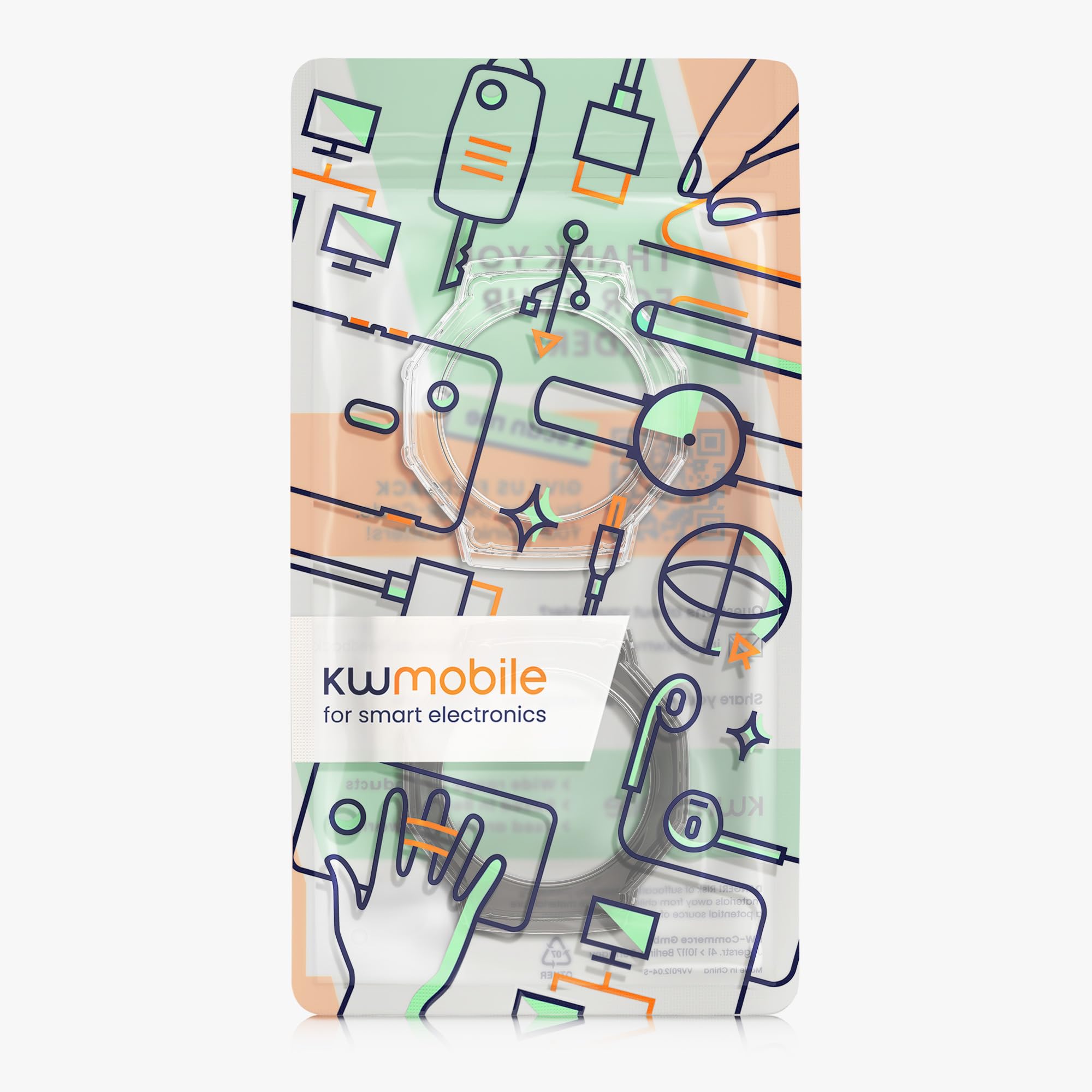 kwmobile Etui kompatybilne z Huami Amazfit T-Rex 3 obudowa - 2x silikonowa ramka ekranu do trackera fitness - przezroczysta-czarna