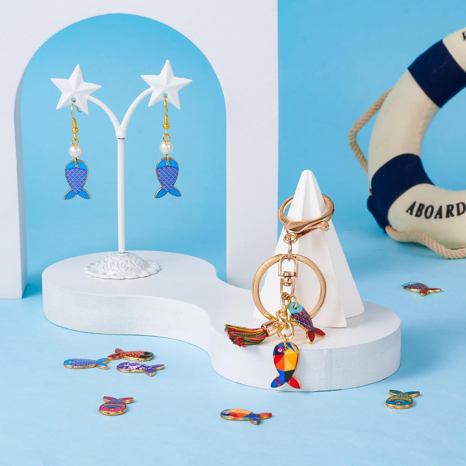 Assorted Sea Animal Enamel Charms Cute Cartoon Ocean Animal Pendants Marine Life Fish Metal Dangle Charms for DIY Crafts Earring Necklace Bracelet Jewelry Making - Image 3