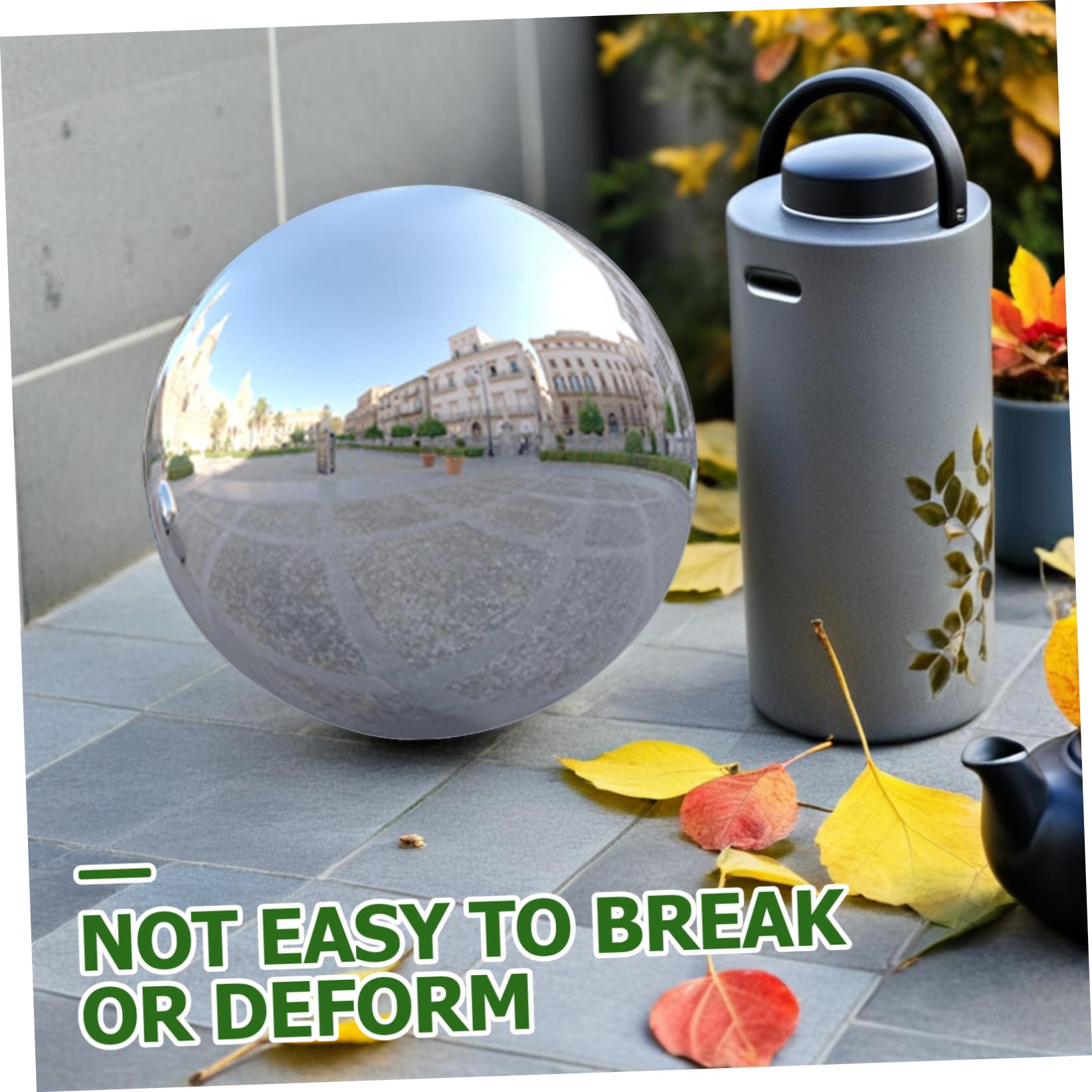 Didiseaon Sfera Riflettente in Acciaio Inossidabile Design Semplice, Palla Decorativa da Giardino Resistente e Non Facile da Deformare, per Decorare la Camera da Letto