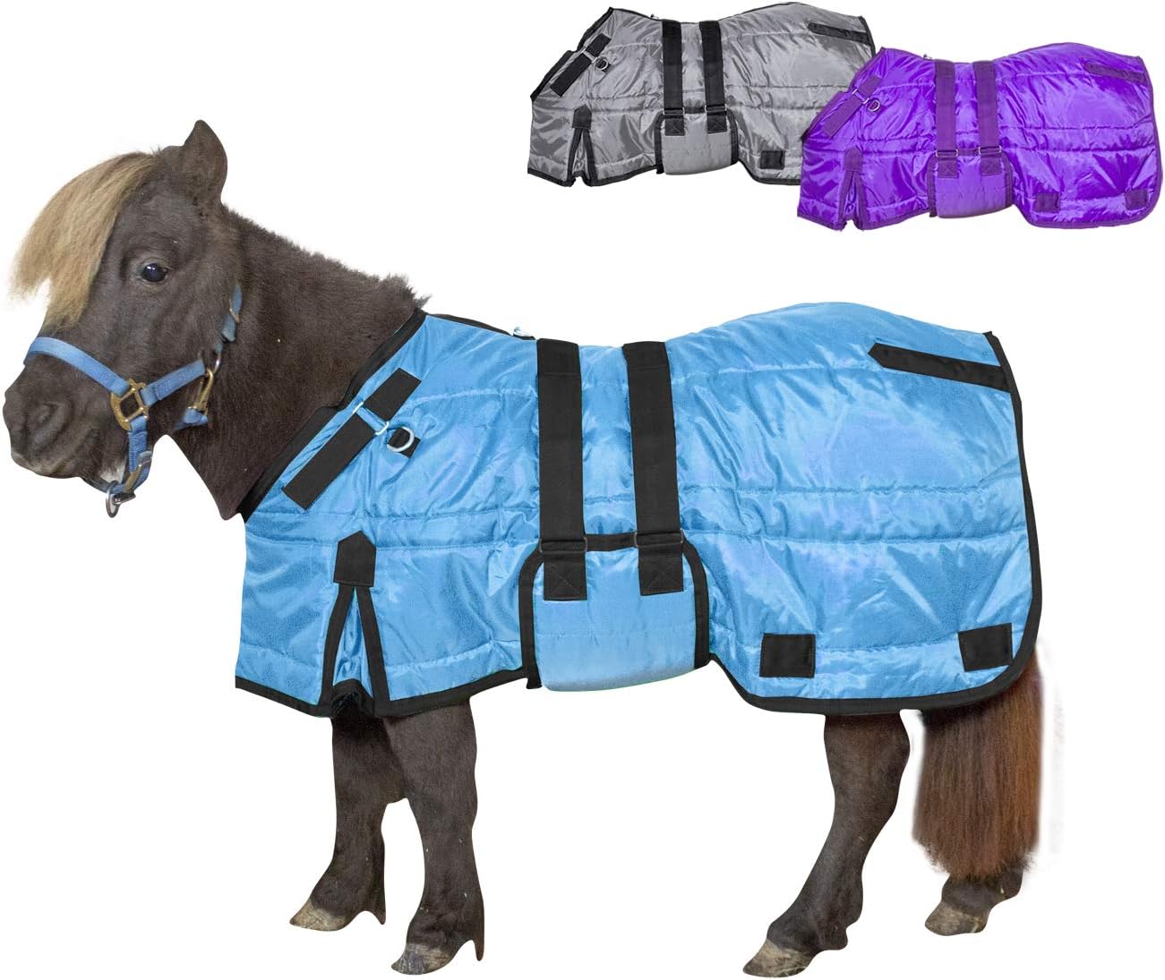 Derby Originals Wind Storm Closed Front 420D Water Resistant Winter Mini Horse and Pony Stable Blanket 200g Medium Weight