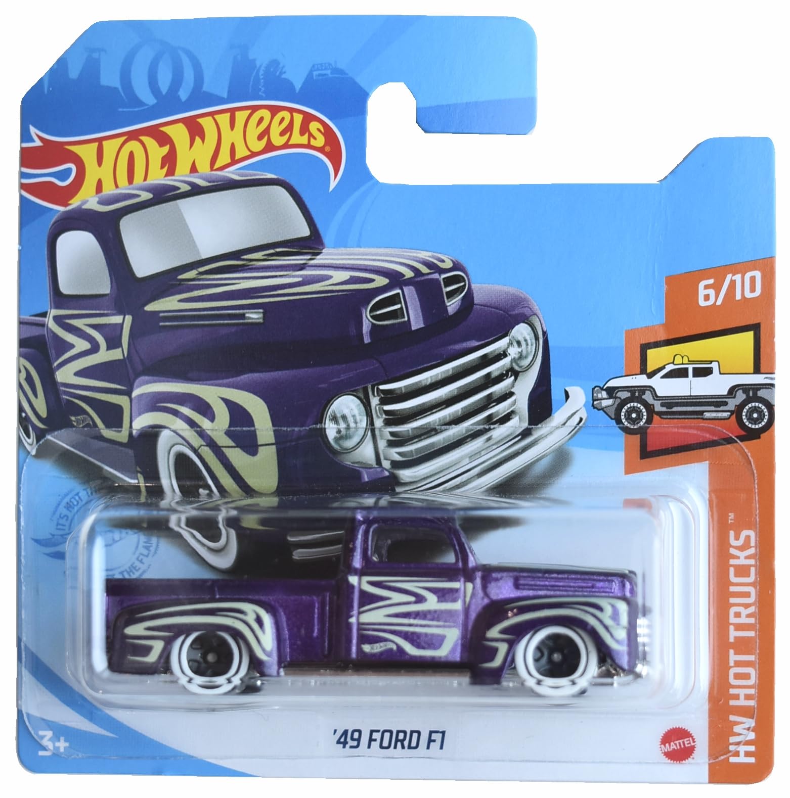 Hot Wheels '49 Ford F1, HW Hot Trucks 6/10 [Purple] Short Card