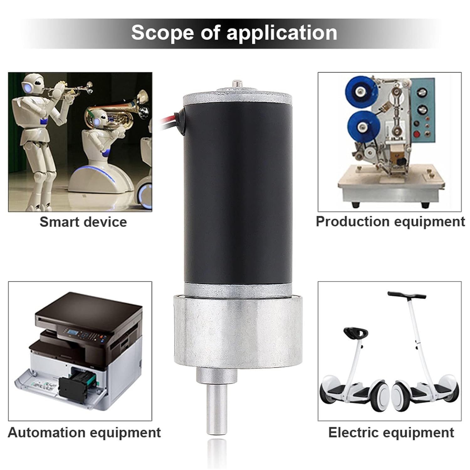 31ZY Geared Motor DC12V 24V Electric Gear Motor High Torque 300/8000RPM Gearbox Reducer Gearmotors With Tubular Permanent Magnet 1Pcs(300RPM 24V)