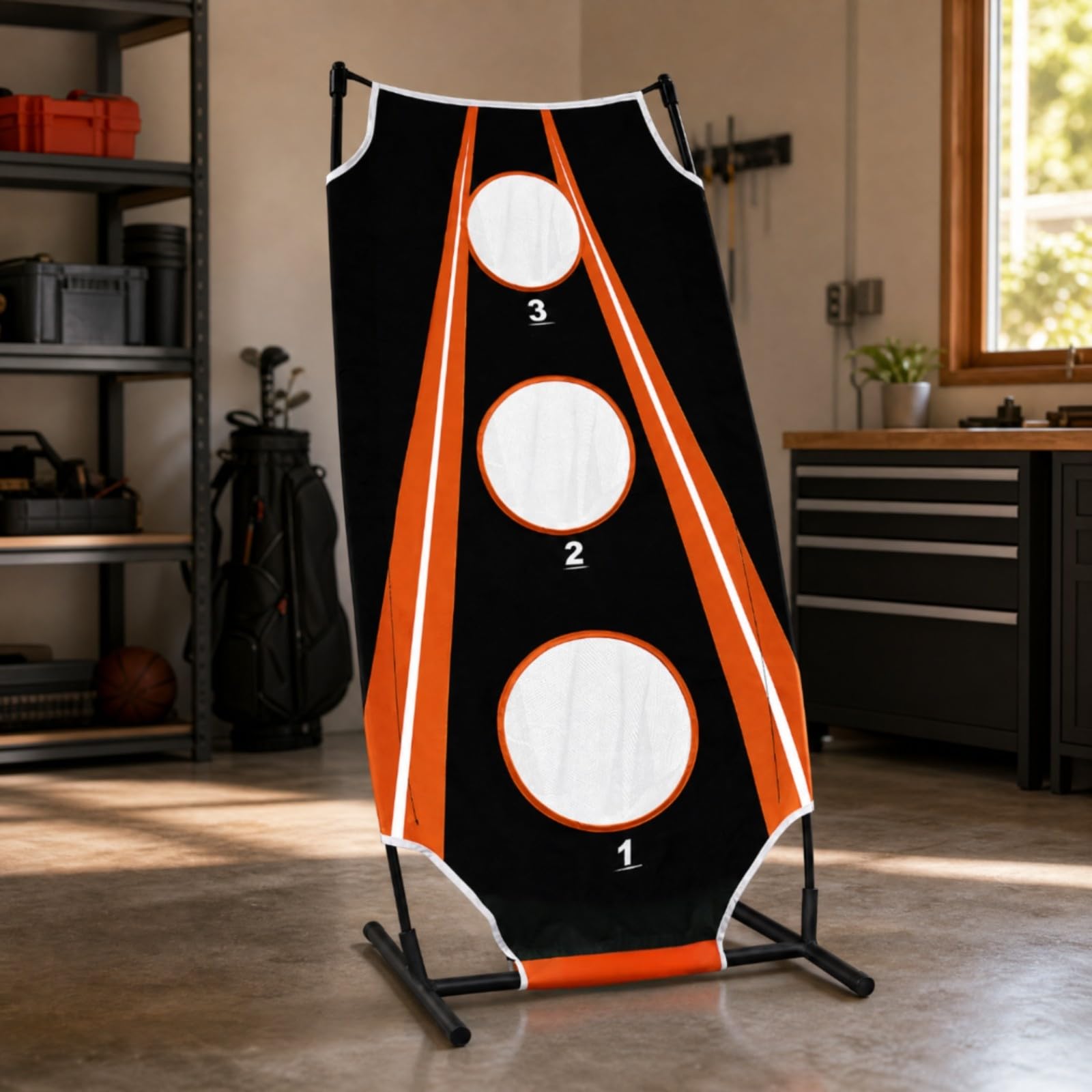 Fil Cible Golf Pied Robuste Fil Golf Panneau Cible en Tissu Portable pr