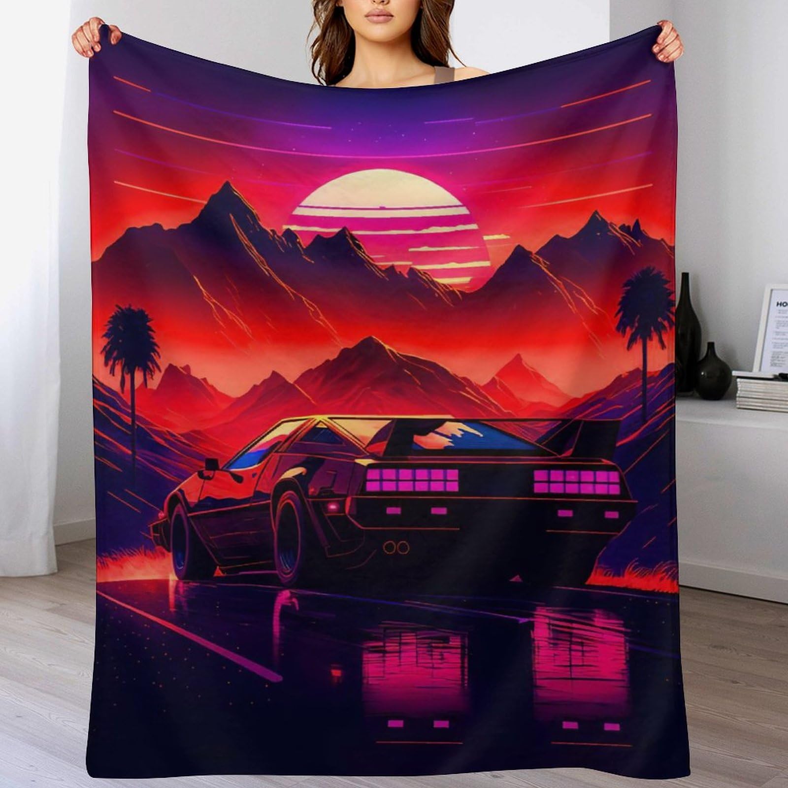 Couverture polaire voiture de sport pour lit et canapé, fini le froid avec la flannel