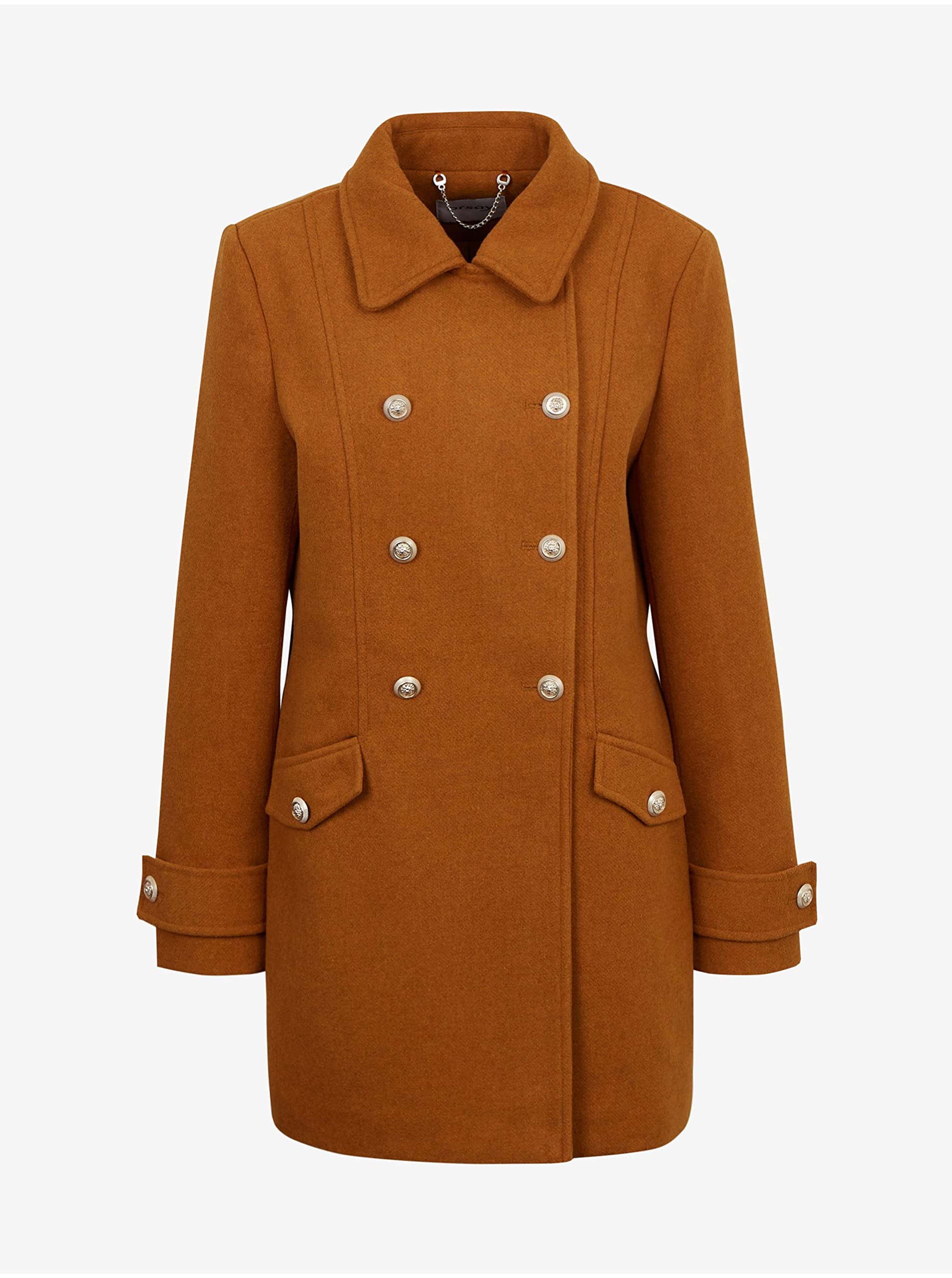 ORSAY Brauner Damen-Wintermantel mit Wolle Trendige Damenmäntel | Stilvolle Begleiter | Warme Wintermode | Modische Mäntel | Elegante Outerwear | Winterjacken | Klassische Mäntel L