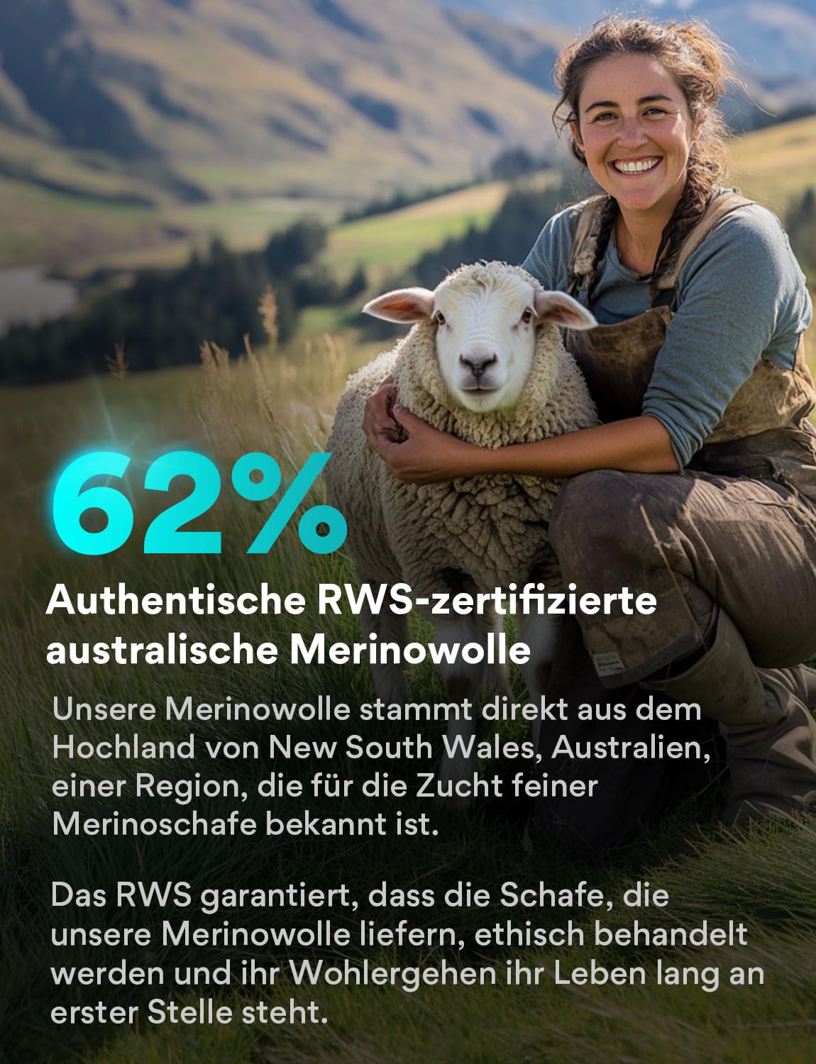 Juclise Sommer Merinowolle Wandersocken für Damen mit Kompression Anti-Blasen-Polsterung atmungsaktiv anti-schweiß