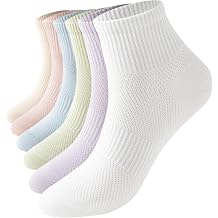 Womens Cotton Crew Socks-Breathable, Moisture-Wicking,Casual&Athletic Wear|Soft Calf Socks with Arch Support