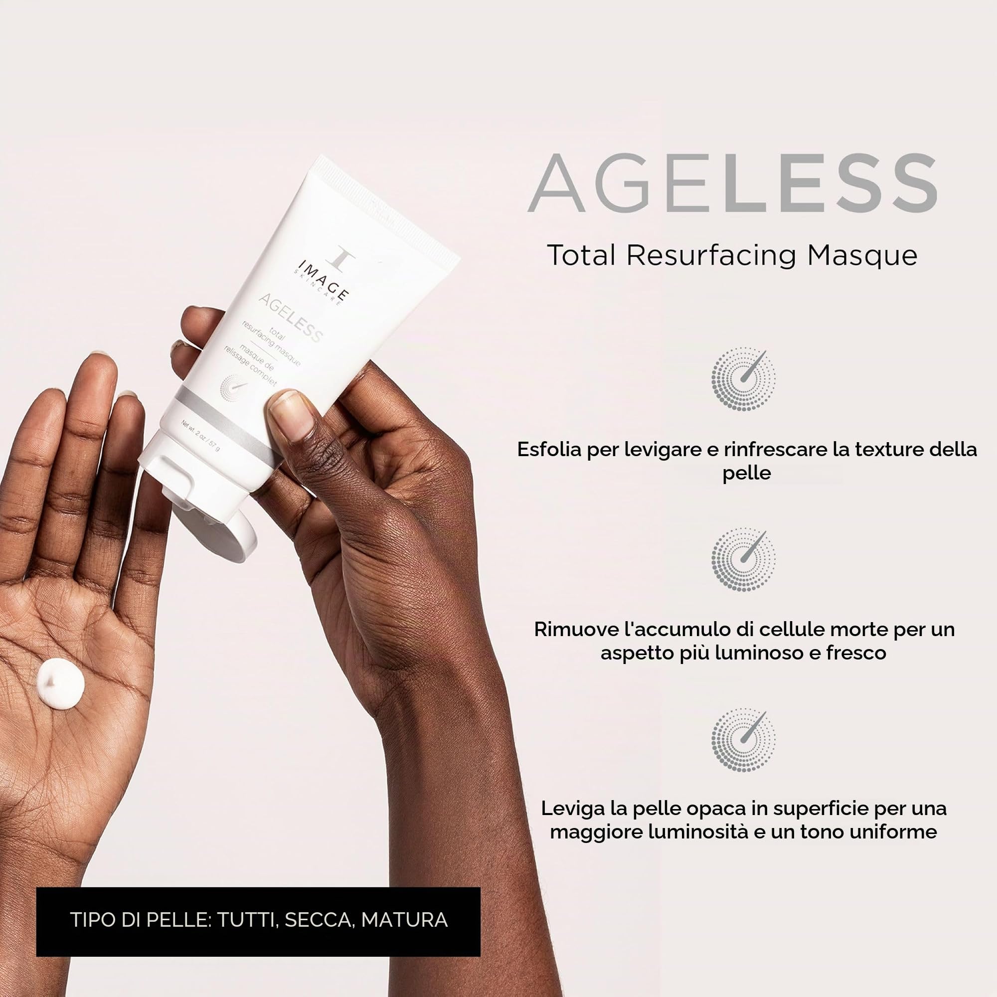 Image Skincare | Maschera Antiage, Illuminante, Antimacchie | Con Effetto Scrub | Formulazione rimpolpante | Ageless Total Resurfacing Masque | 57 Ml