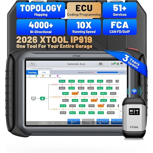 XTOOL InPlus IP919 Diagnostic Scanner for Car, 2026 Ver.Bidirectional Scan Tool with Topology Map, ECU C0ding & Pr0gramming, 51+ Resets, All System OBD2 Scanner Diagnostic Tool with 3-Year Free Update