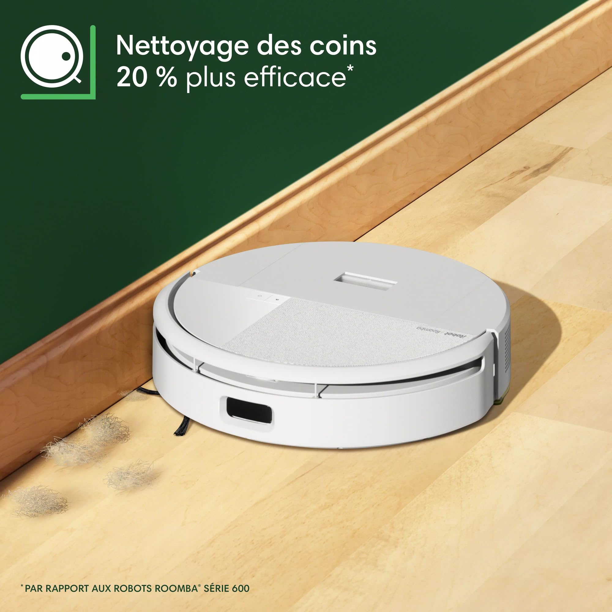 iRobot Roomba 205 DustCompactor Combo Robot - Compacte automatiquement Les débris à l’intérieur du robot jusqu'à 60 Jours - Sans sac - Clearview LiDAR - 7KPa - Se Recharge et reprend Le Travail -Blanc