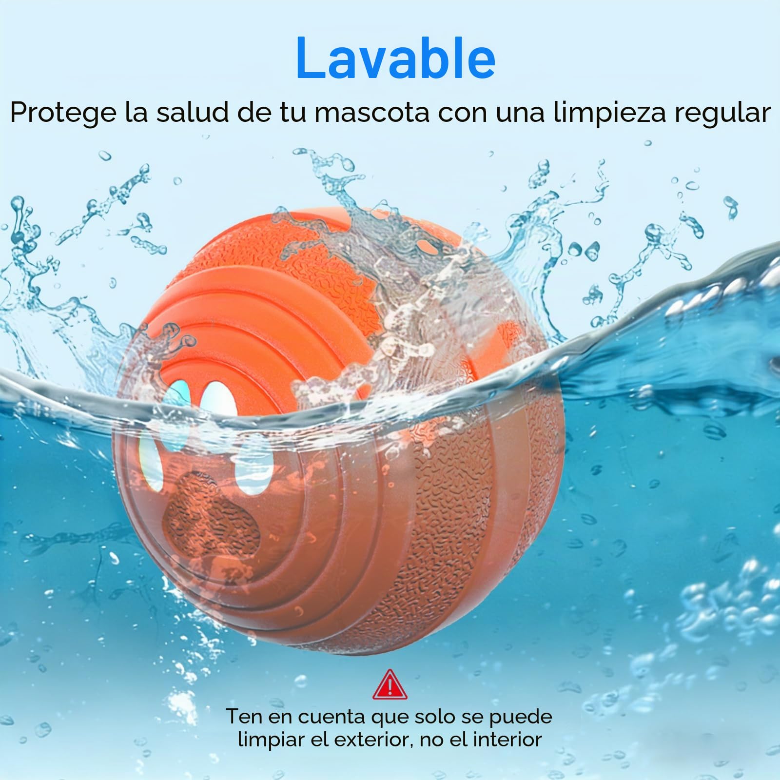 Pelota de Perro Interactivo Inteligente Juguetes para Perros con Material E-TPU Indestructible, 3 Modos para Cachorros, pequeños, medianos Perros automoving Dog Bola de Recarga rápida