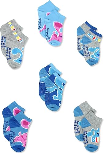 Miniatura 3 de Nickelodeon Blue's Clues & You Boy - Calcetines de agarre para bebé, paquete de 6 unidades