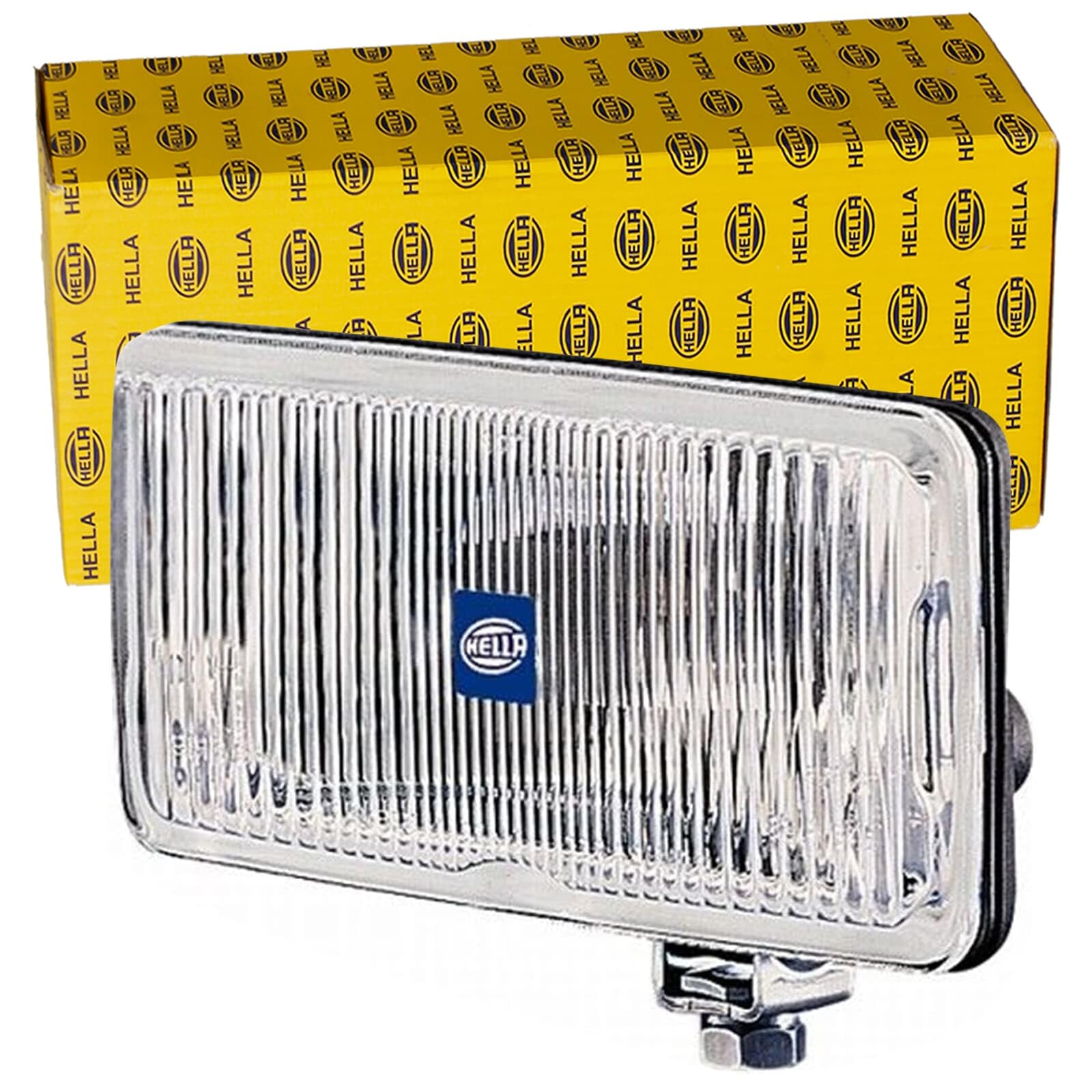 HELLA 1FB 005 860-231 Halogen-Spotlight - Comet 450 - 12V - Rectangular - Reference number: 17.5 - Bolted - Patterned diffusing lens - Lens Colour: Crystal clear - left/right