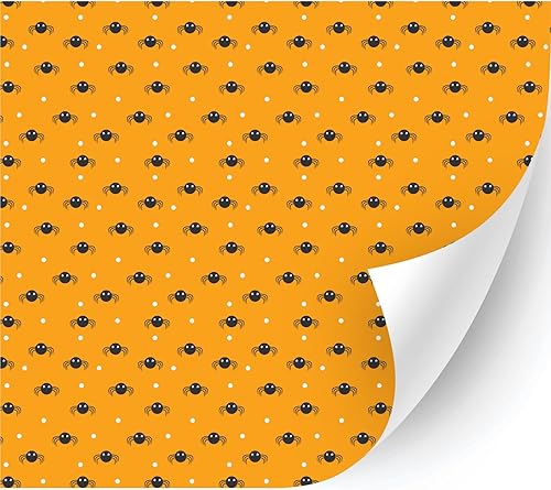 Miniatura 10 de HTV4U Vinilo de transferencia de calor con estampado de Halloween (calaveras y flores, 13.5 pulgadas x 3 yardas)  Papel de vinilo para planchar,