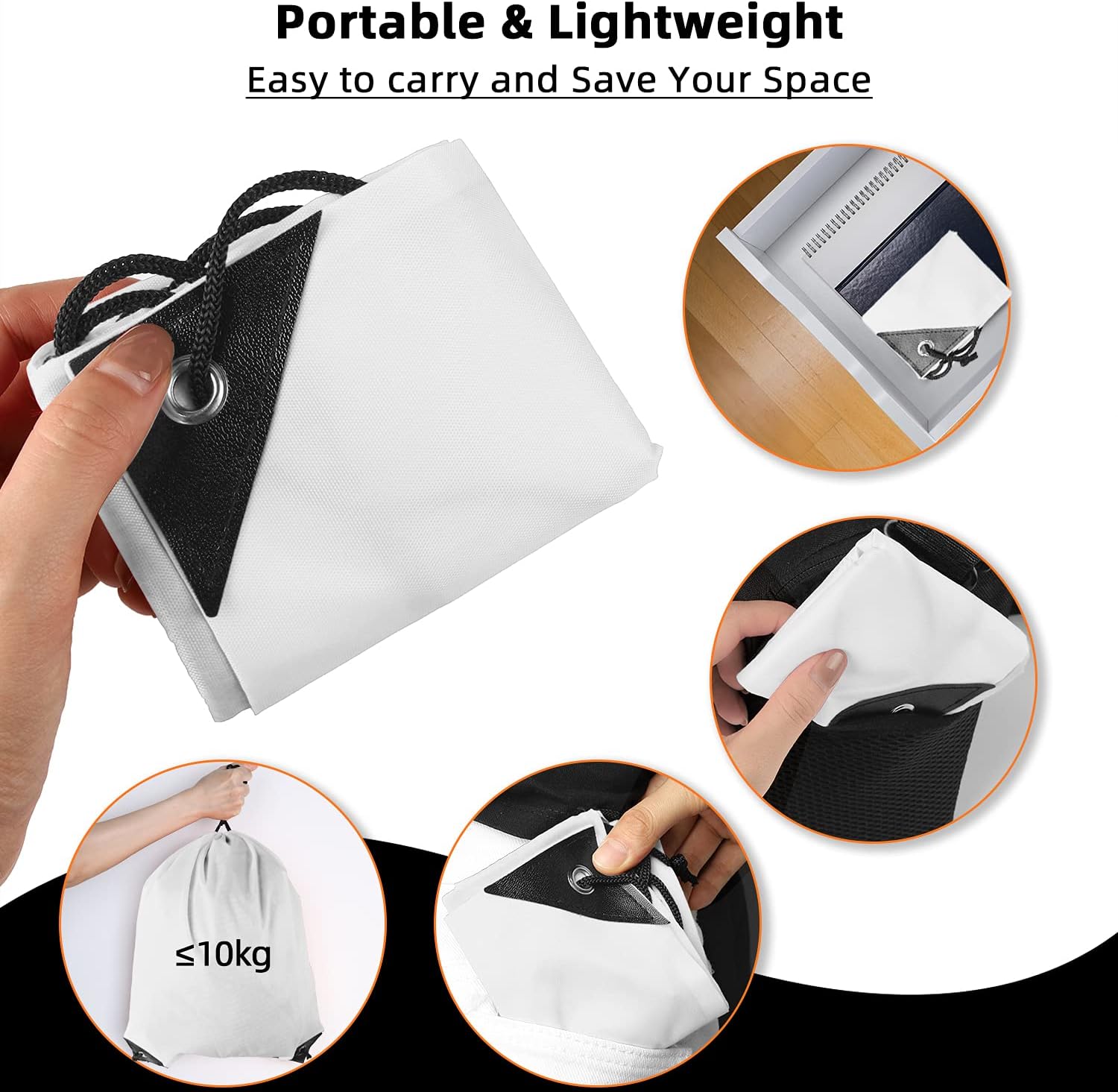 GoodtoU Drawstring Bags Bulk, 40 Pcs Draw String Bags Cinch Bag Drawstring Gym Bag Sackpack Backpack for Women Men, White