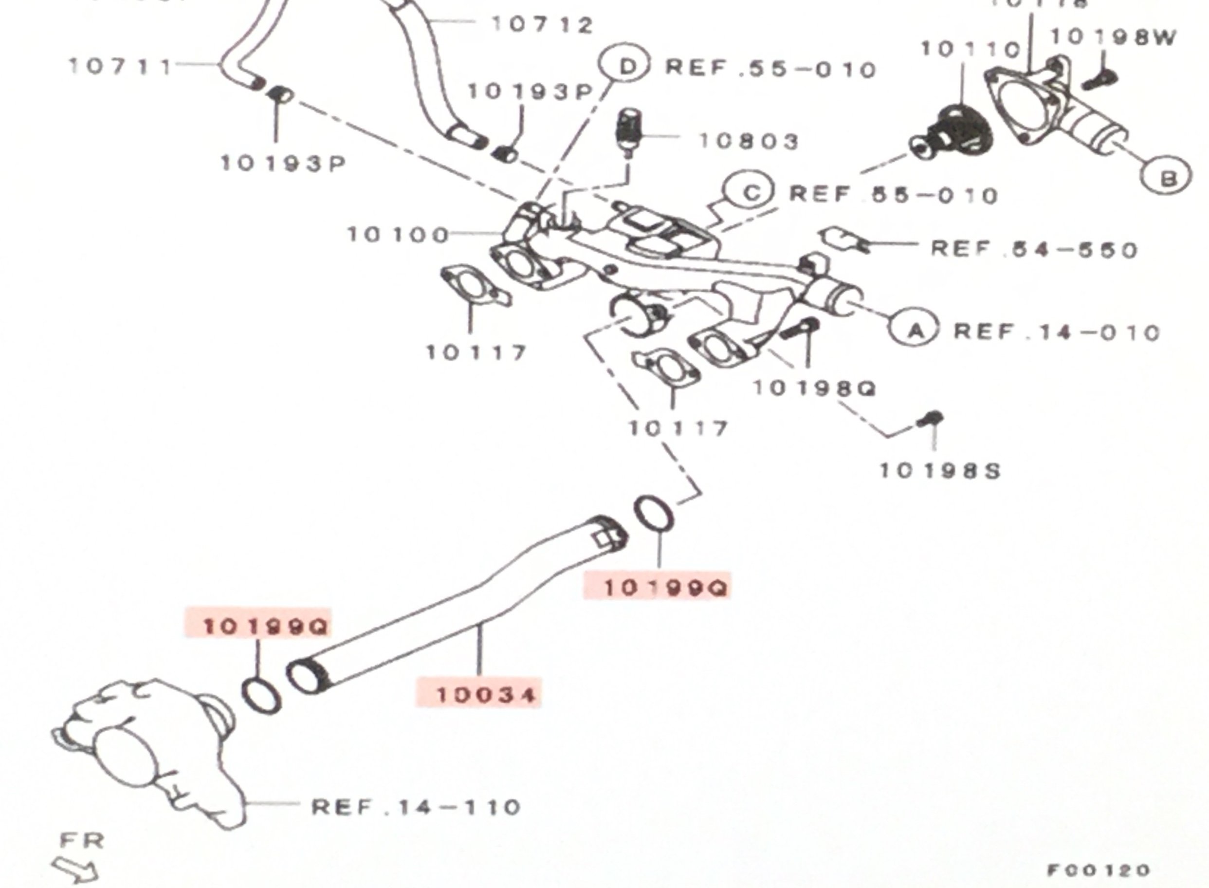 Visit our online shop 2x Genuine Mitsubishi Water Coolant Pipe and O