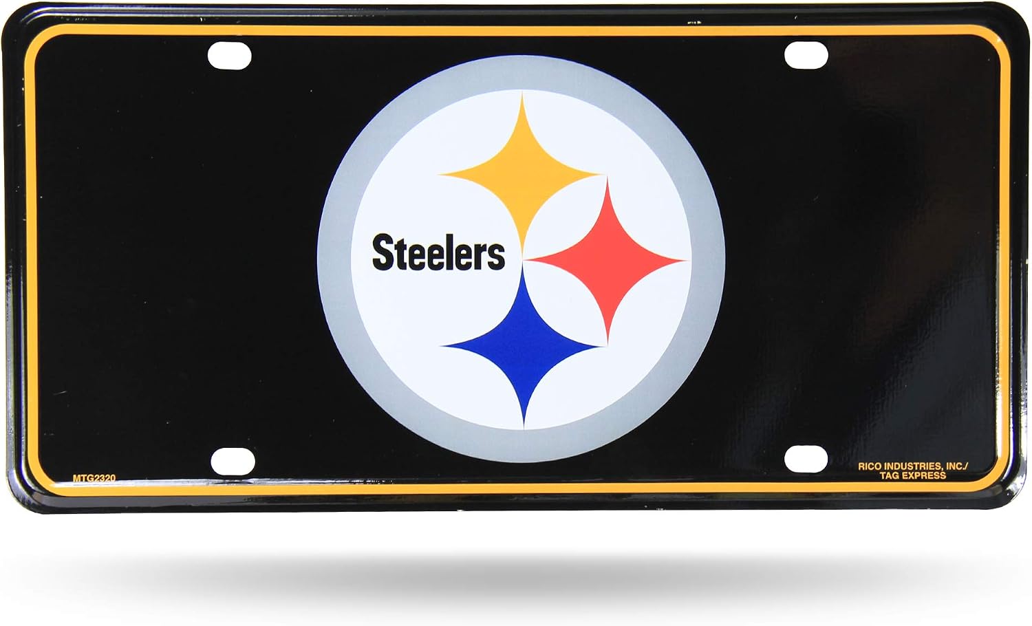 NFL Pittsburgh Steelers - Black Metal License Plate Tag