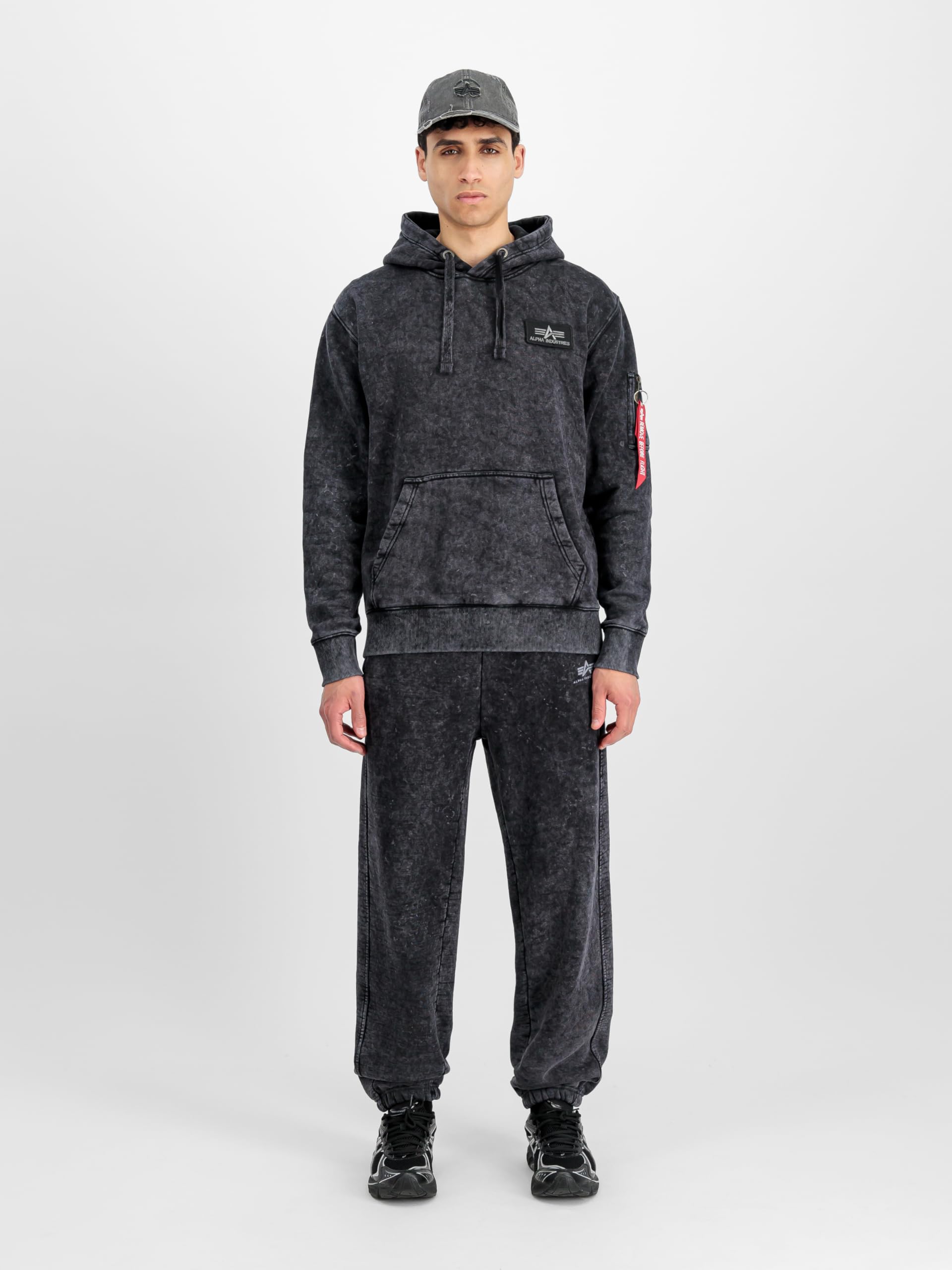 Alpha Industries Back Print Hoodie Vintage Felpa con Cappuccio Uomo (Pacco da 1)