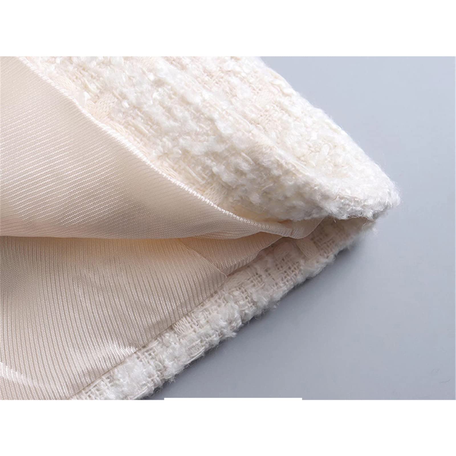 Blazer uni à manches longues à double boutonnage avec poches pour femme, beige, M