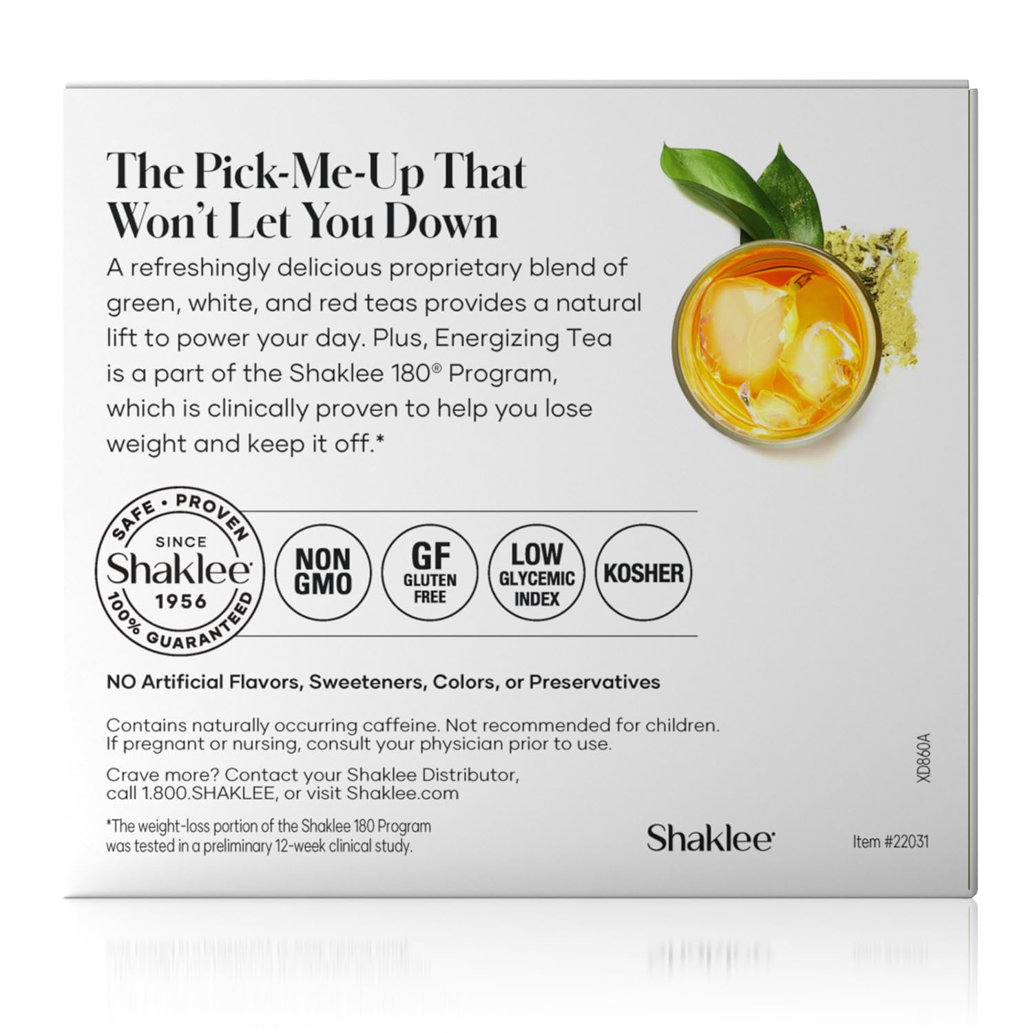 Shaklee Energizing Tea Green Matcha Flavor - Antioxidant-Rich Blend of Green Matcha White and Red Teas for Gentle — view 2