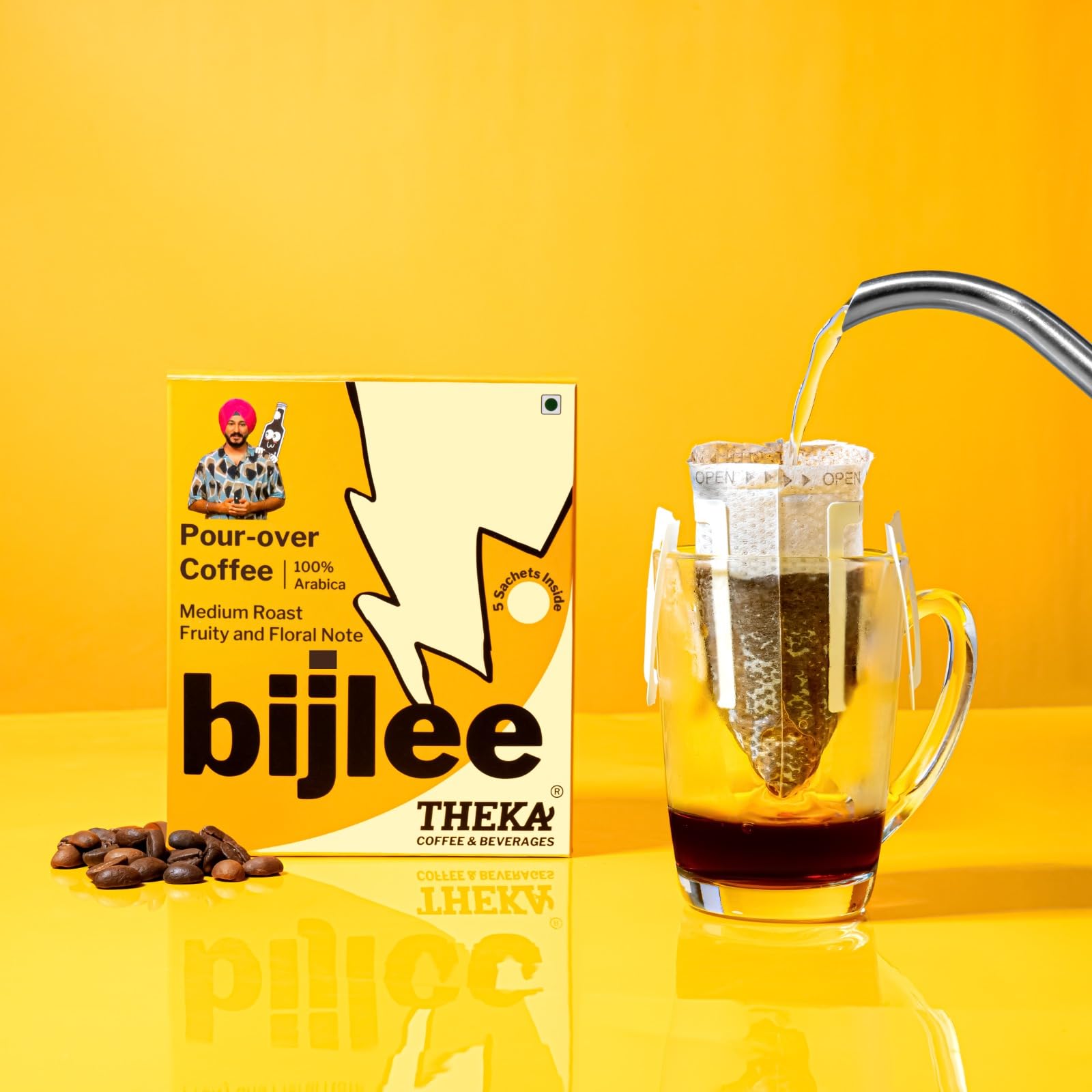See full amazon price history chart for THEKA COFFEE Bijlee Pour Over Coffee Bags | Natural beans | 100% Arabica with Fruity & Floral Notes | High Caffeine | Pack of 5 Sachets | India’s Best Travel Coffee THEKA COFFEE Bijlee Pour Over Coffee Bags | Natural beans | 100% Arabica with Fruity & Floral Notes | High Caffeine | Pack of 5 Sachets | India’s Best Travel Coffee (B0DG61TB63) Amazon Price History, Amazon Price Tracker