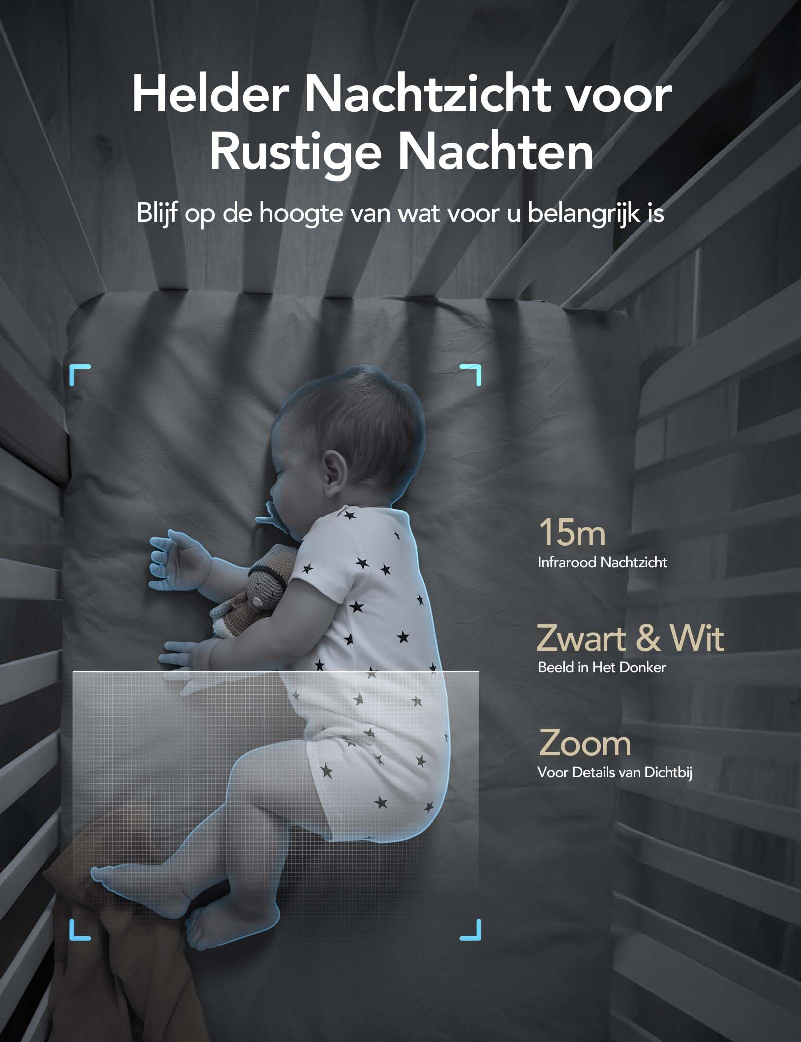 GNCC Beveiligingscamera Buiten, Bewakingscamera WiFi Camera Beveiliging, IR/Kleur Nachtzicht, Pan & Tilt, Bewegingssensor, Tweerichtingsaudio, 24/7 Opname, Waterdicht (wit-2 pack